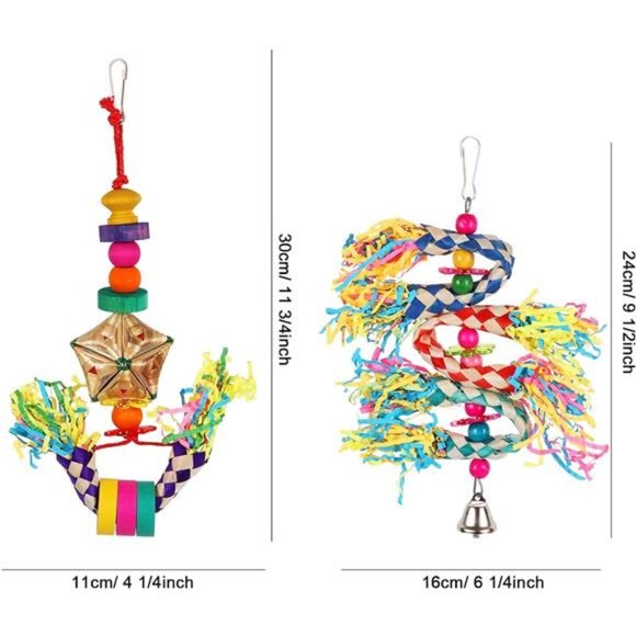 5PCS Bird Toys Bird Shredding Foraging Toys Hanging Parakeet Toys,Bird Chew Toys - Picture 5 of 8